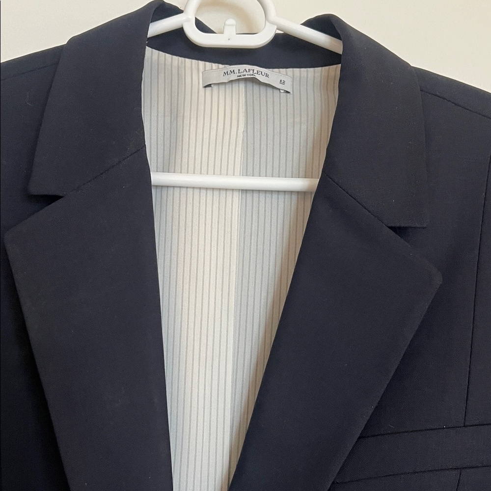 MM Lafleur Hoffman wool black blazer jacket size 12 - Picture 4 of 7